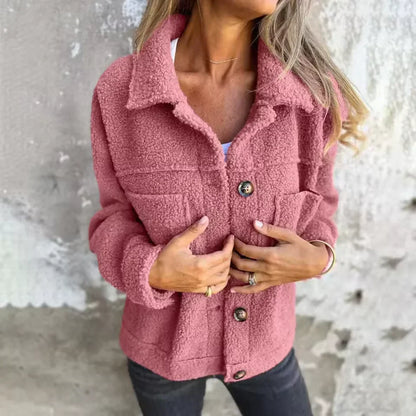 Tirina - Teddy Jacket Button-Up