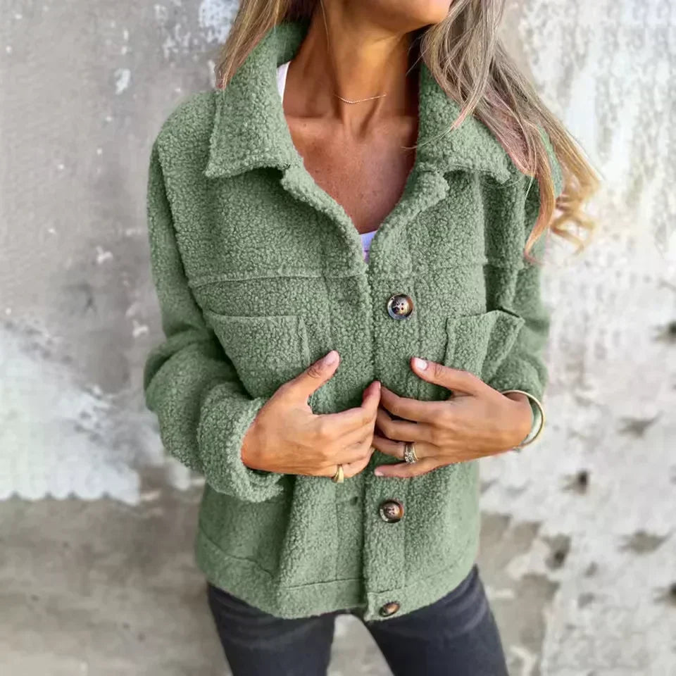 Tirina - Teddy Jacket Button-Up