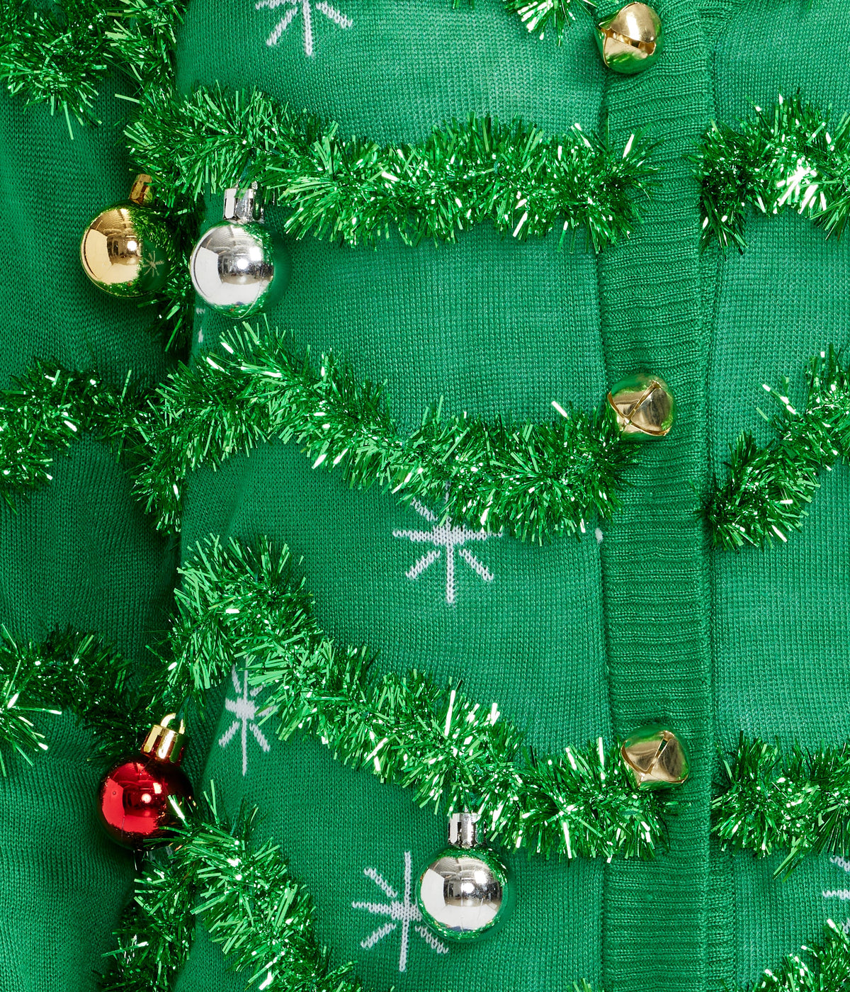Women's Gaudy Garland Ugly Christmas Cardigan Sweater