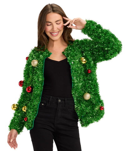 Women's Bristle Babe Ugly Christmas Cardigan Sweater