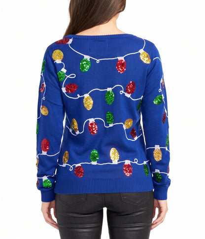 Women's Christmas Lights Ugly Christmas Sweater