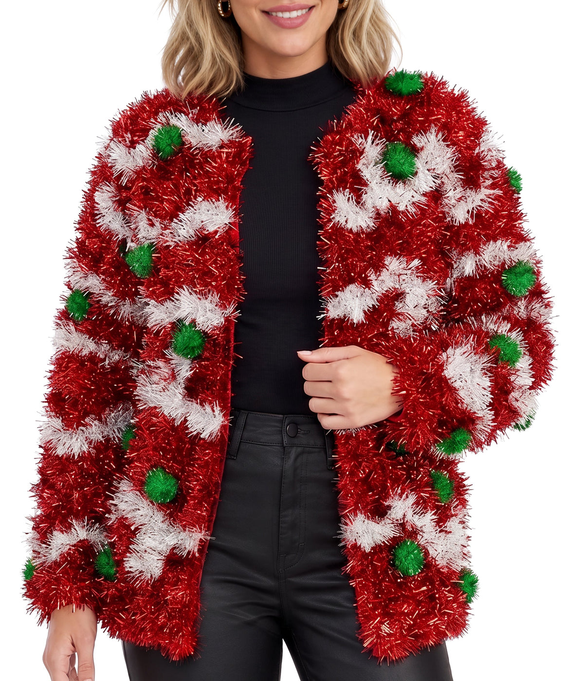 Women's Decked in Red Christmas Cardigan Sweater