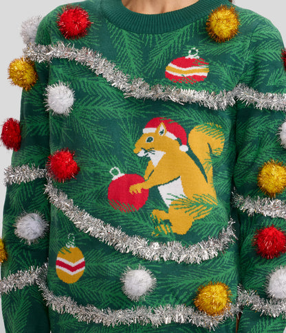 Women's Squirrelin' Around Ugly Christmas Sweater
