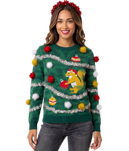 Women's Squirrelin' Around Ugly Christmas Sweater