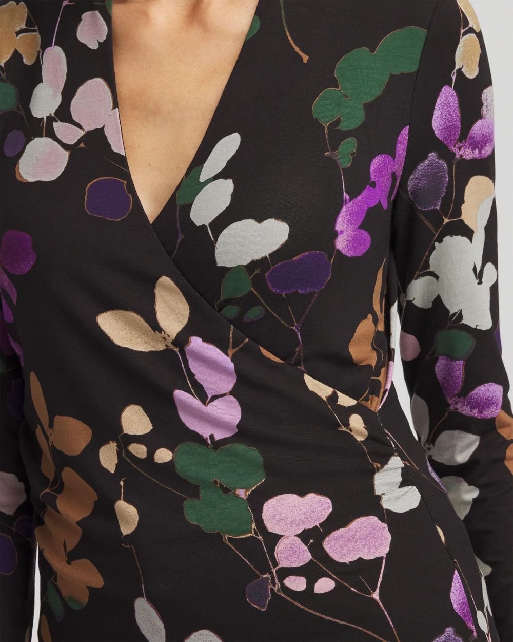 Touch of CoolTM Sprigs Surplice Top