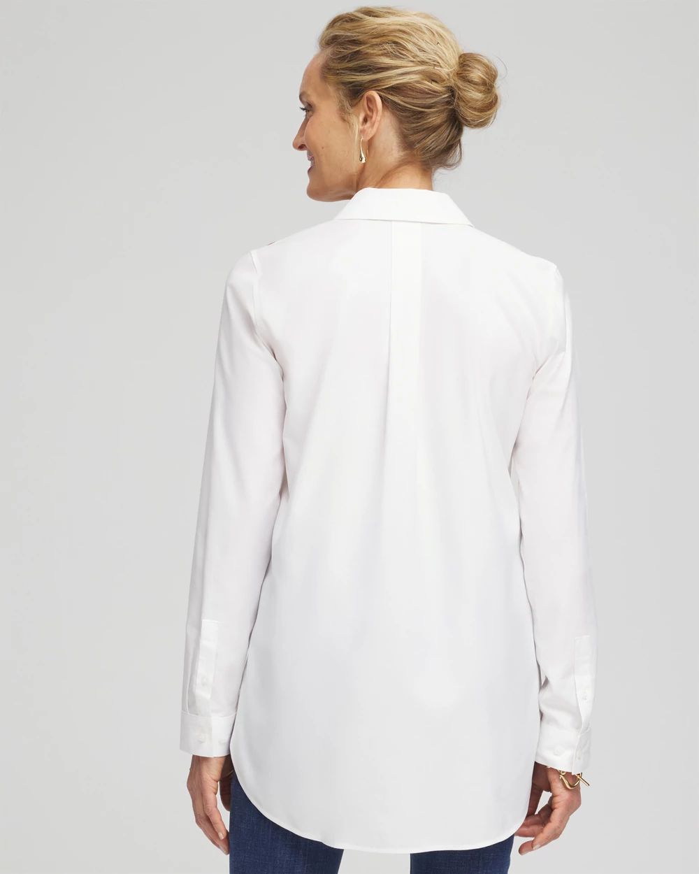 No IronTM Placed Floral Tunic