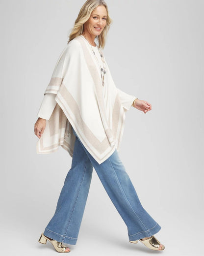 Striped Reversible Ruana