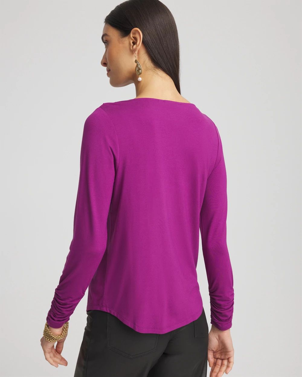 Cowl Neck Long Sleeve Tee