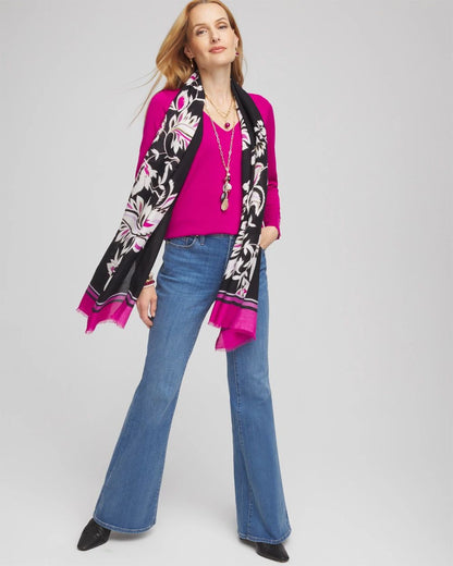 Button Detail V-neck Pullover Sweater