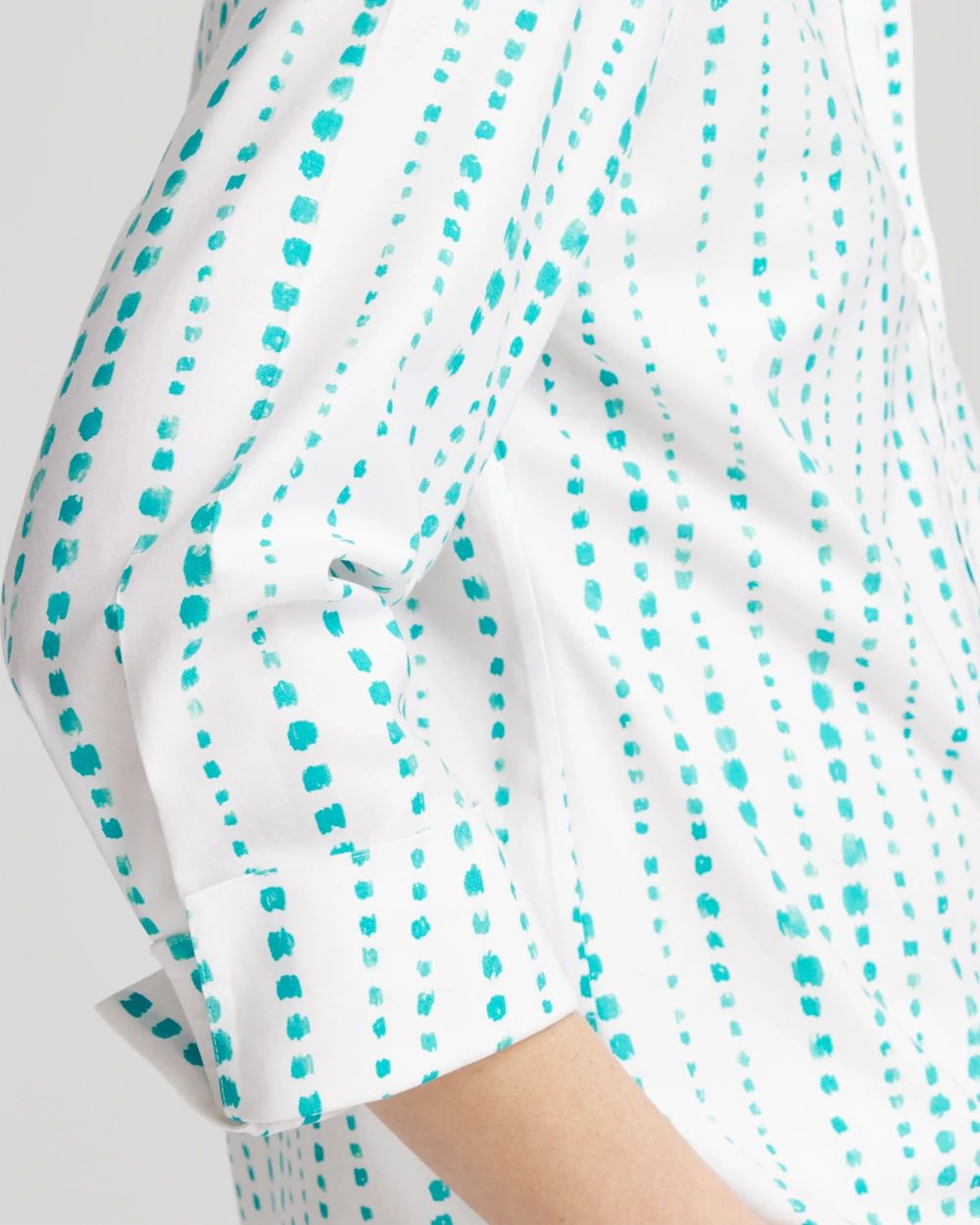 No IronTM Sateen Bubble Print Shirt