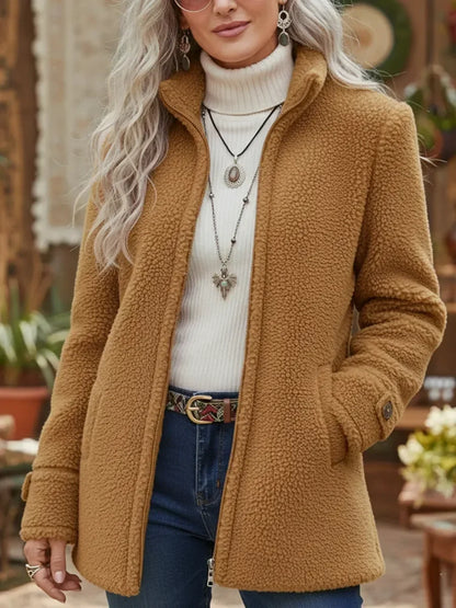 Eliza - Soft-Touch High-Collar Coat