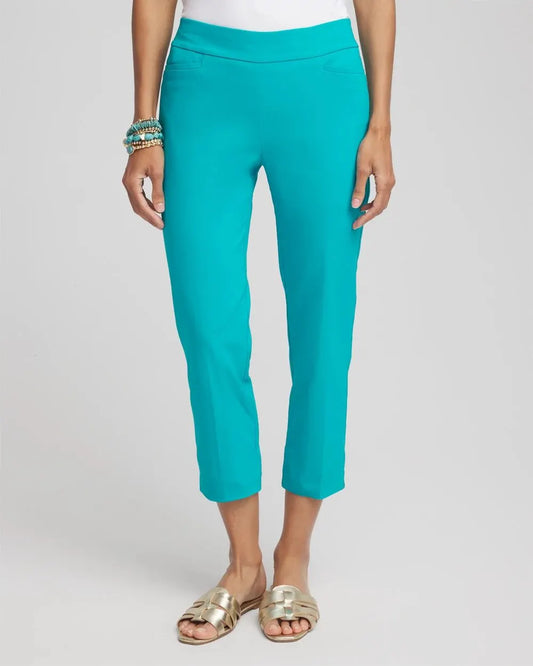 BrigitteTM Pull-On Slim Cropped Pants