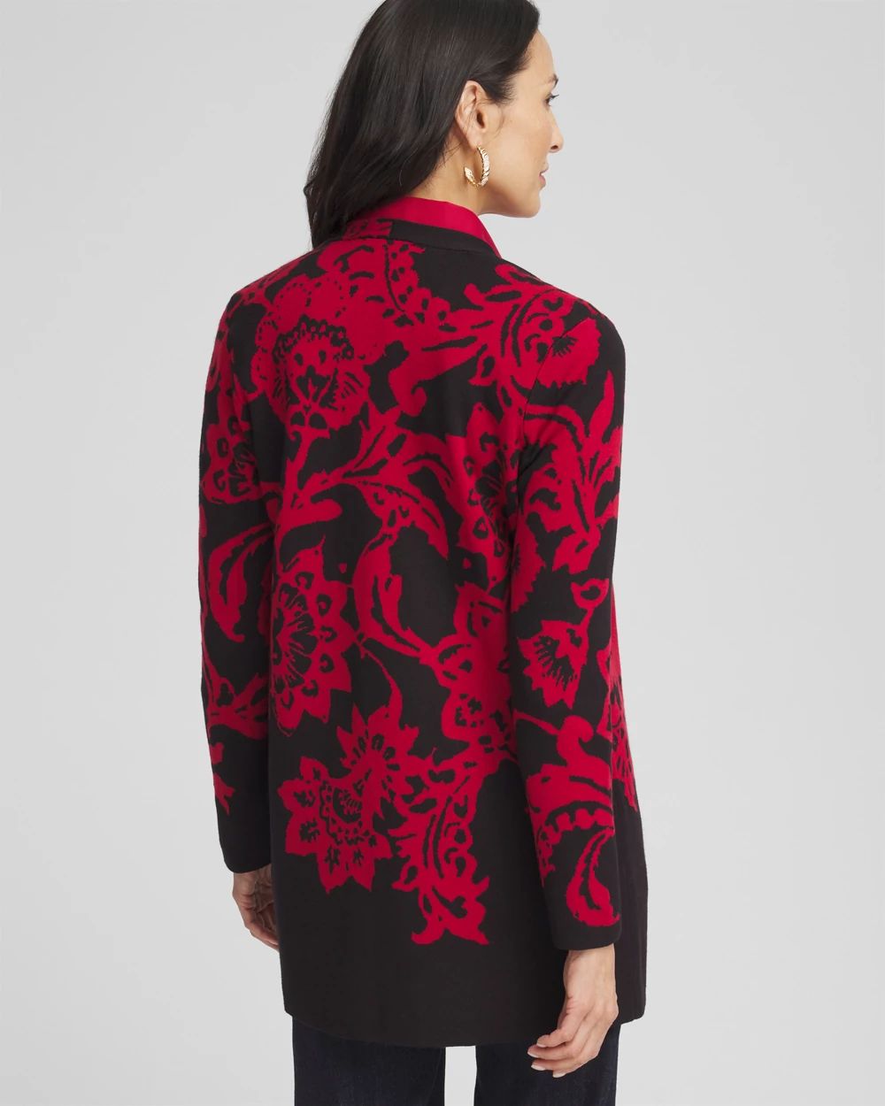 Floral Jacquard Cardigan