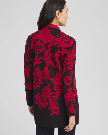 Floral Jacquard Cardigan