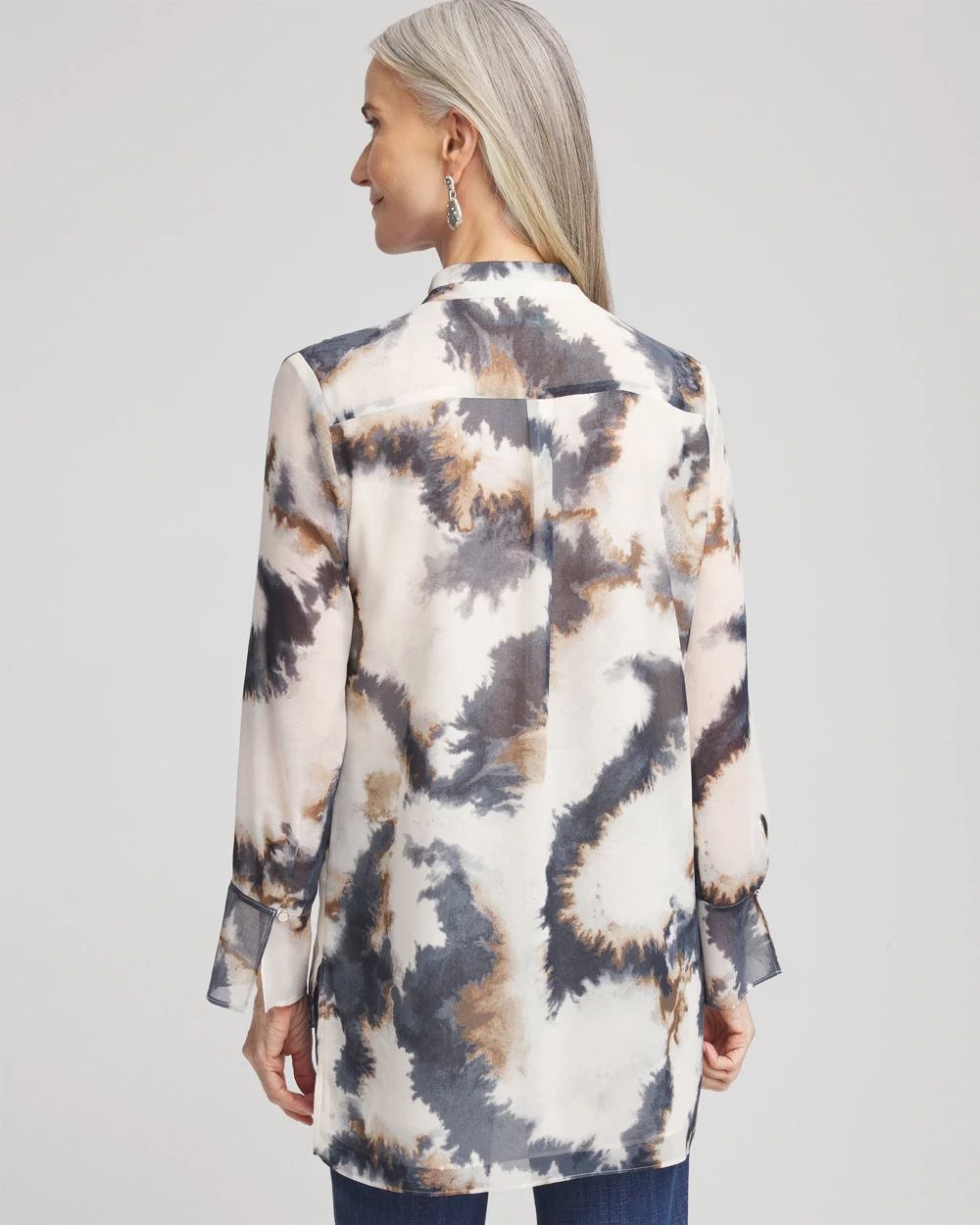 Tie-dye High-low Tunic