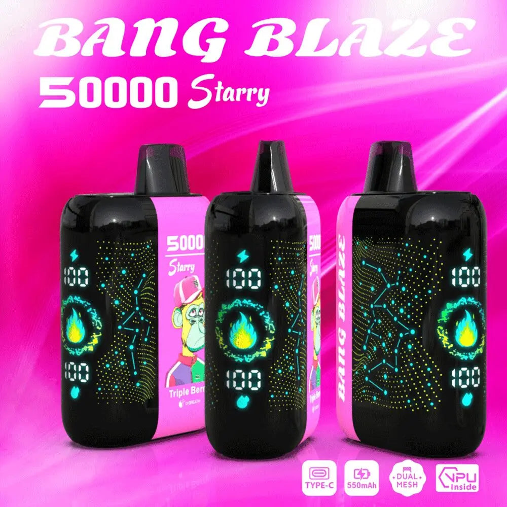 Bang Blaze Starry 50000 50K Puffs Hottest LED Display Disposable Vape