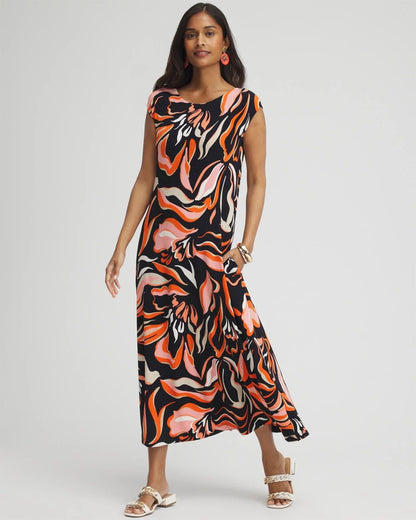 TravelersTM Floral V-Back Maxi Dress