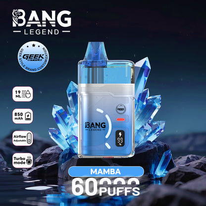 Bang Legend Geek 60000 60K Puffs Airflow Adjustable & Turbo Mode Disposable Vape