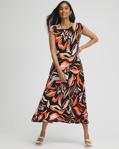 TravelersTM Floral V-Back Maxi Dress
