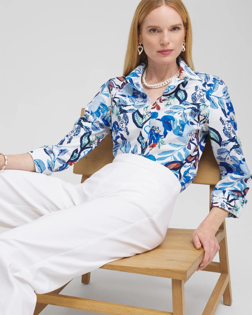 No IronTM Stretch Cool Floral Shirt