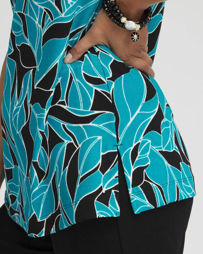 TravelersTM Leaves Cap Sleeve Kurta