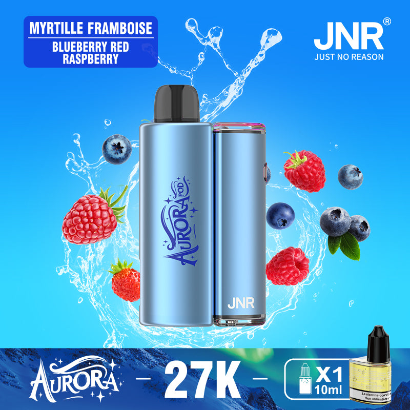 JNR Aurora 27K 27000 Puffs 2+10ml Replaceable Pod Kit Refillable Original Disposable Vape