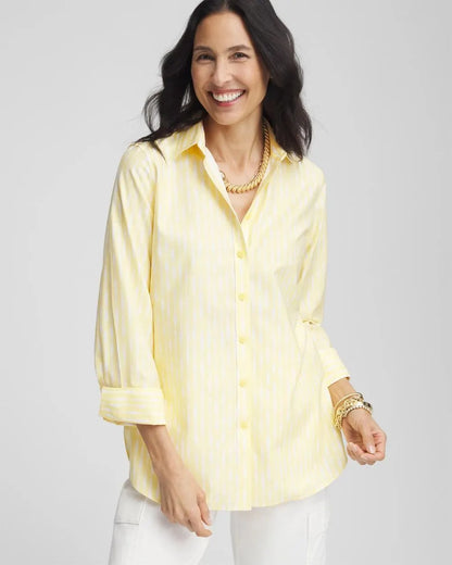 No IronTM Golden Striped Shirt