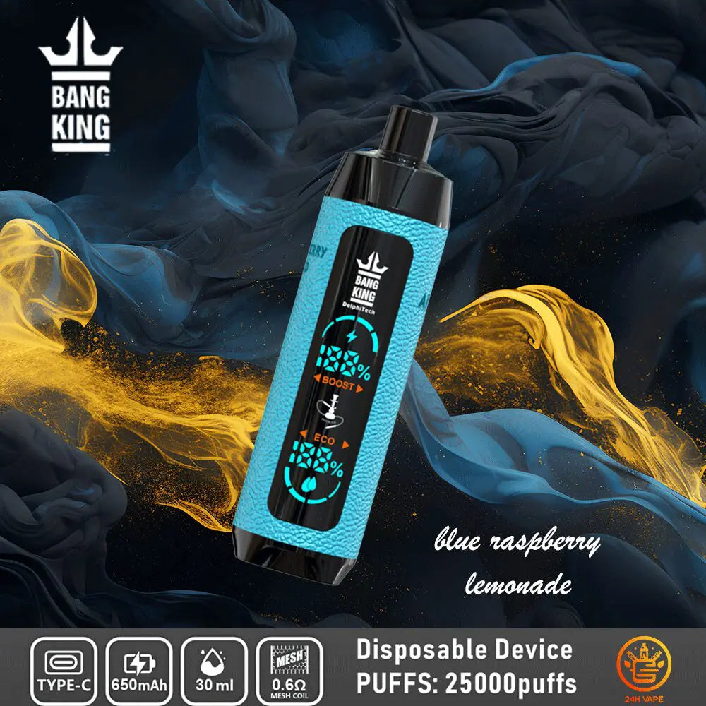Bang King Shisha 25000 25K Puffs Newest LED Display Leather Disposable Vape Pen