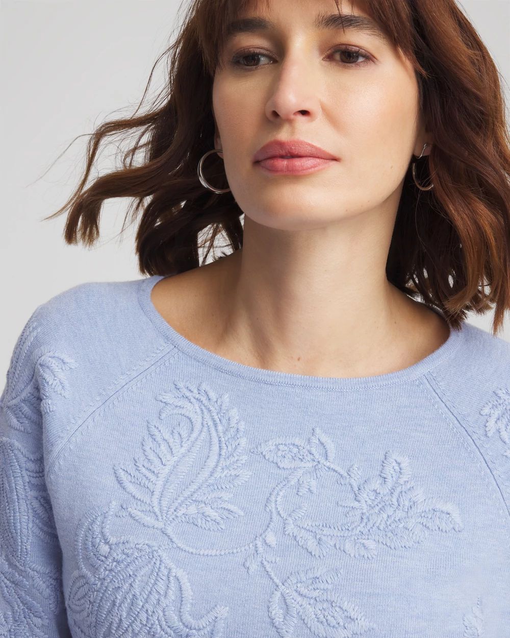 Embroidered Boatneck Sweater