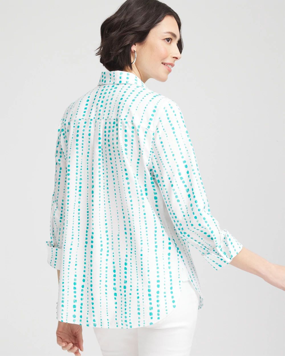 No IronTM Sateen Bubble Print Shirt