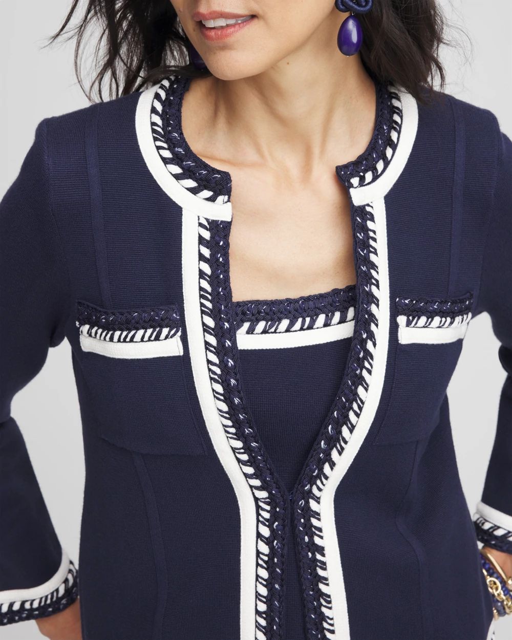 Contrast-Trim Lady Jacket