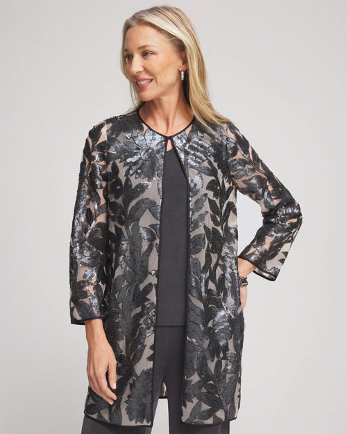 TravelersTM Collection Lace Sequin Jacket