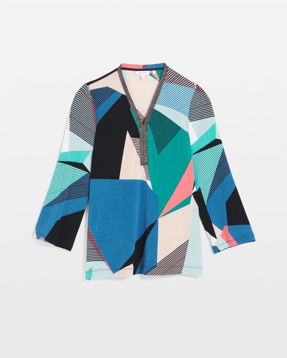TravelersTM Beaded V-neck Tunic