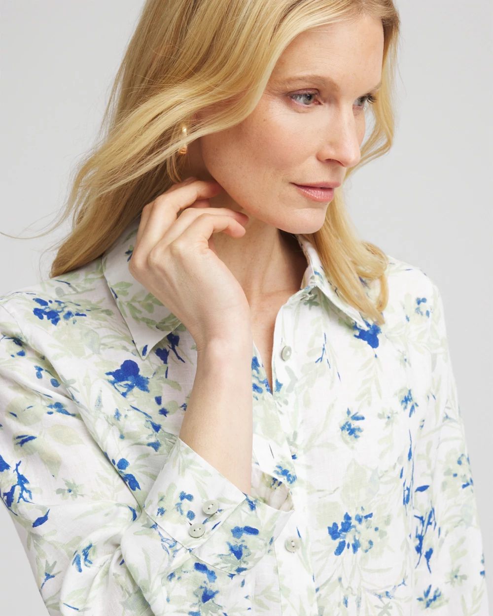 No IronTM Floral Linen Shirt