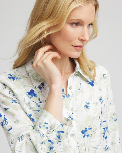 No IronTM Floral Linen Shirt