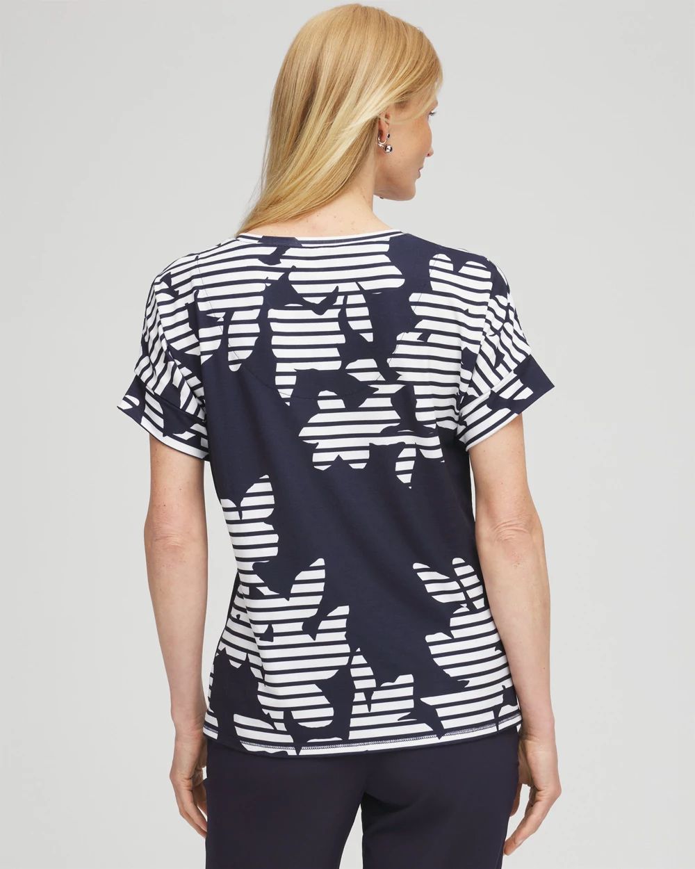 Zenergy® Floral Stripe Tee