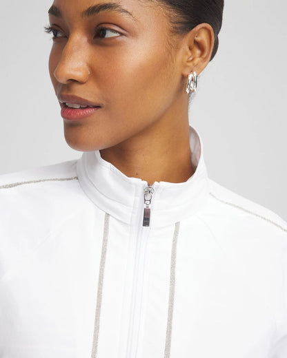 Zenergy® UPF Neema Zip-Front Caviar Trim Jacket