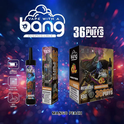 Bang 36000 36K Puffs 0% 2% 3% 5% Nicotine Latest Original Disposable Vape Pen
