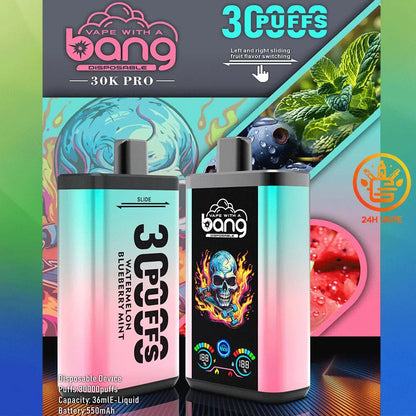 Bang 30K PRO 30000 Puffs Newest Dual Flavor LED Disposable Vape