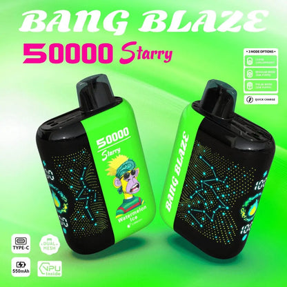 Bang Blaze Starry 50000 50K Puffs Hottest LED Display Disposable Vape