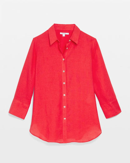 No IronTM Linen 3/4 Sleeve Shirt