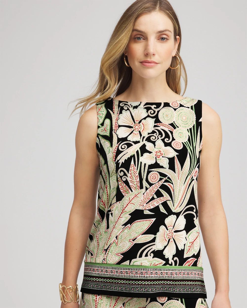 TravelersTM Island-Motif Side-Slit Tank