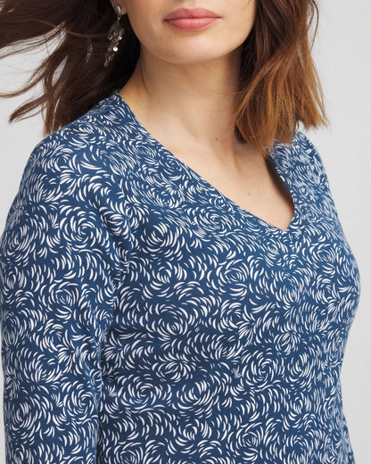 Palms Pima 3/4 Sleeve V-Neck Tee