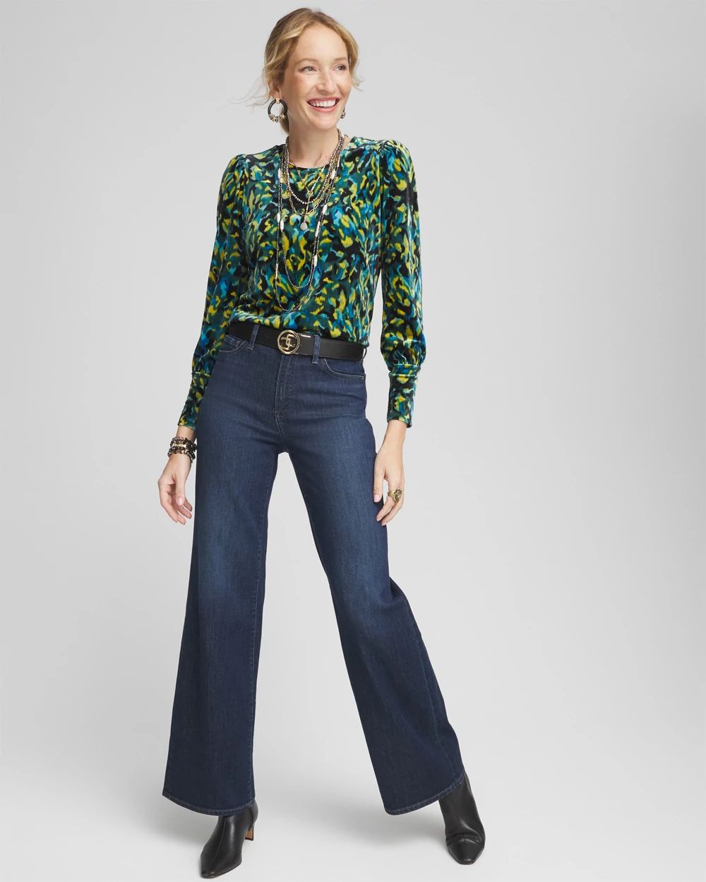 Ikat Velvet Long Sleeve Tee
