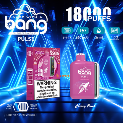 Bang Pulse 18000 18K Puffs Dual Mesh Disposable Vape Electronic Cigarette Pod