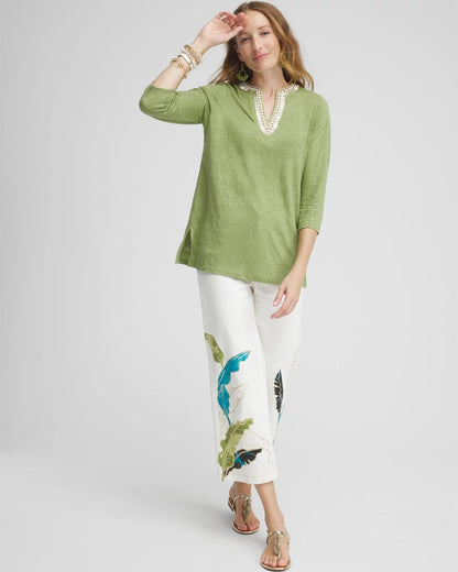 Linen Embellished Tunic