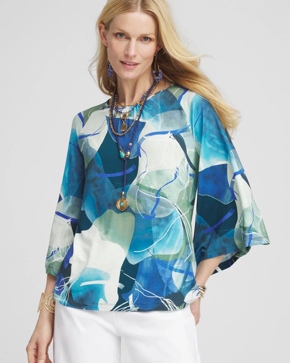 Touch of CoolTM Watercolor Angel-Sleeved Tee
