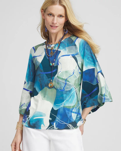 Touch of CoolTM Watercolor Angel-Sleeved Tee