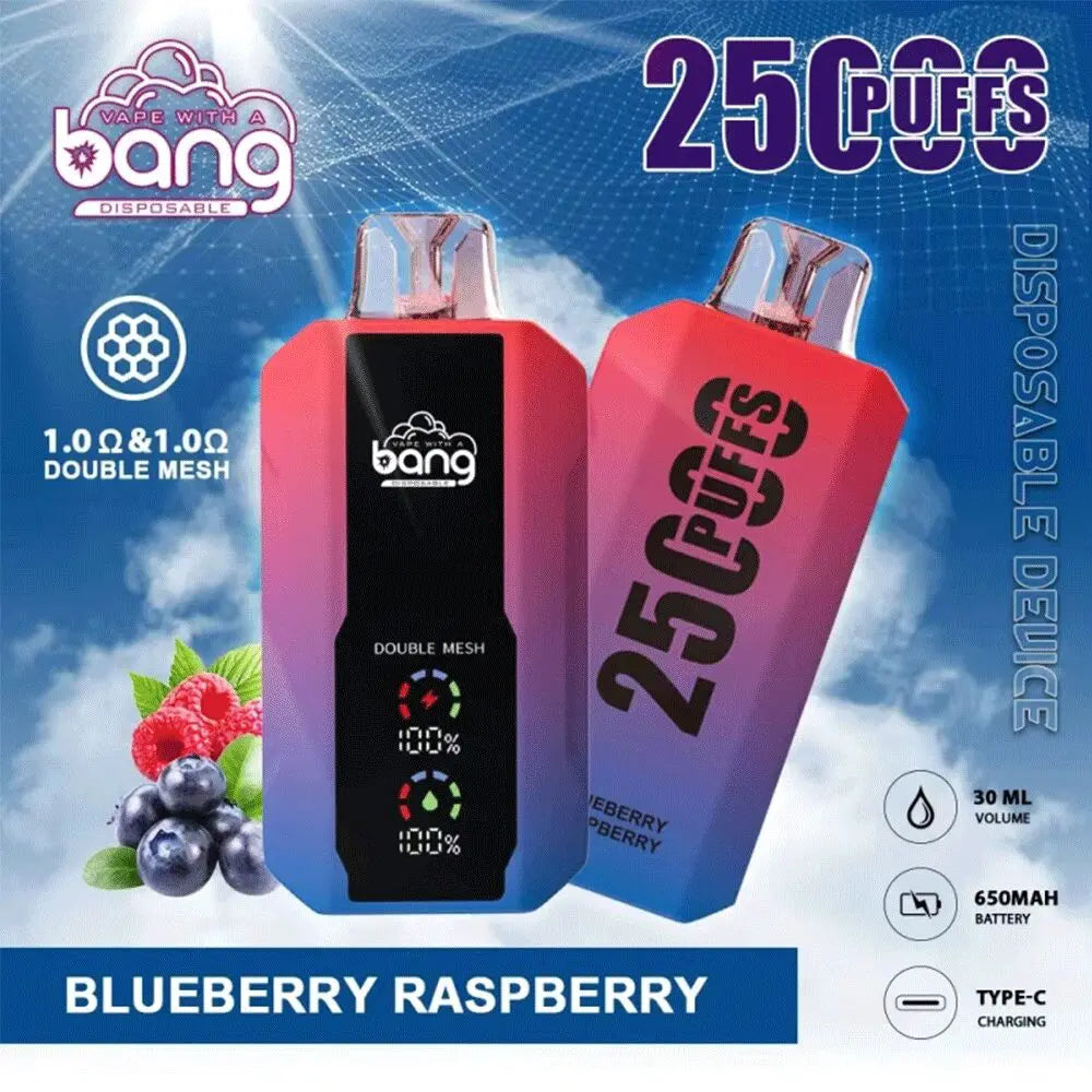 Bang 25000 25k Puffs 0% 2% 3% 5% Nicotine New LED Display Vape Electronic Cigarette Pod