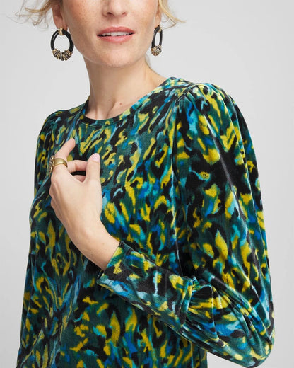 Ikat Velvet Long Sleeve Tee